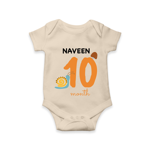 10 Month Old Baby Clothing | Custom Romper/Onesie Design | Ideal for Gifting - IVORY - New Born (Chest 14")