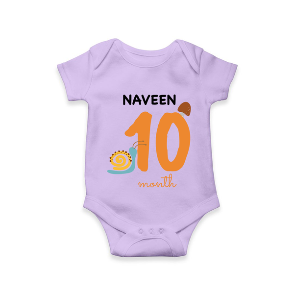 10 Month Old Baby Clothing | Custom Romper/Onesie Design | Ideal for Gifting - LILAC - New Born (Chest 14")