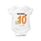 10 Month Old Baby Clothing | Custom Romper/Onesie Design | Ideal for Gifting - WHITE - New Born (Chest 14")