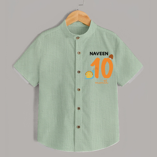 10 Month Old Baby Clothing | Custom Shirt Design | Ideal for Gifting - MINT GREEN - 0 - 6 Months Old (Chest 23")