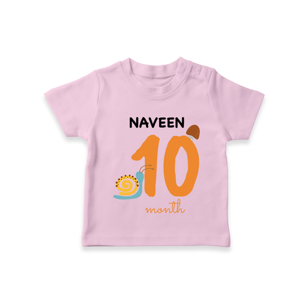 10 Month Old Baby Clothing | Custom T-Shirt Design | Ideal for Gifting - BABY PINK - 0-5 Months Old (Chest 17")