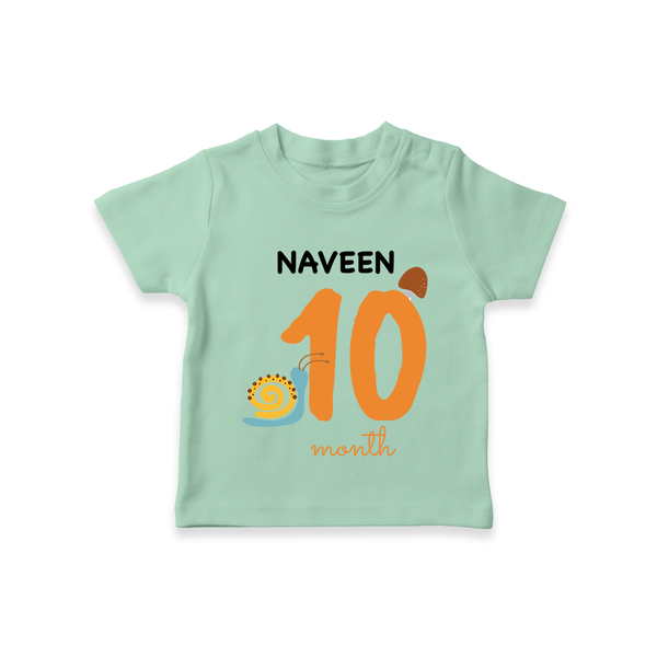 10 Month Old Baby Clothing | Custom T-Shirt Design | Ideal for Gifting - MINT GREEN - 0-5 Months Old (Chest 17")