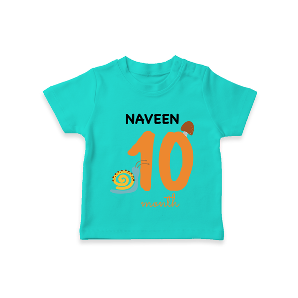 10 Month Old Baby Clothing | Custom T-Shirt Design | Ideal for Gifting - TEAL - 0-5 Months Old (Chest 17")