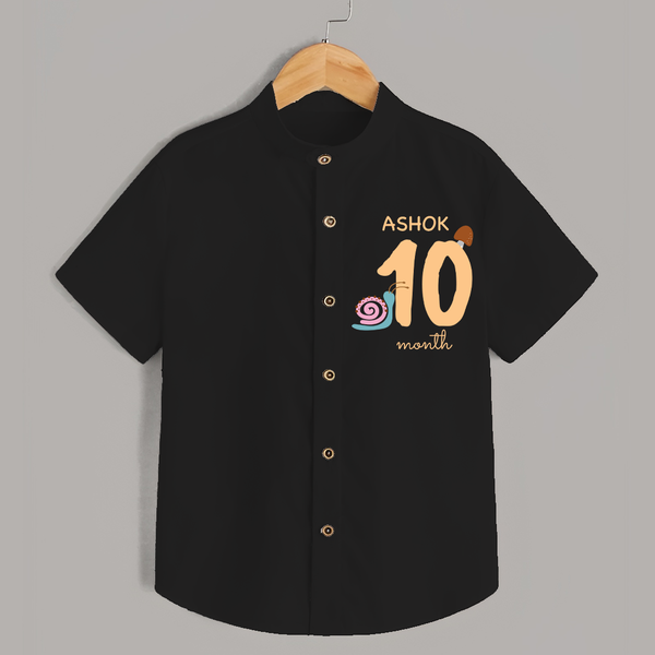 10 Month Old Baby Clothing | Custom Shirt Design | Ideal for Gifting - BLACK - 0 - 6 Months Old (Chest 23")