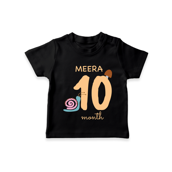 10 Month Old Baby Clothing | Custom T-Shirt Design | Ideal for Gifting - BLACK - 0-5 Months Old (Chest 17")