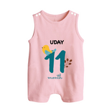 11 Month Old Baby Clothing | Custom Romper Suit/ Sleeveless Romper Design | Ideal for Gifting - BABY PINK - 0 - 5 Months Old (Chest 18")