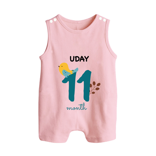 11 Month Old Baby Clothing | Custom Romper Suit/ Sleeveless Romper Design | Ideal for Gifting - BABY PINK - 0 - 5 Months Old (Chest 18")
