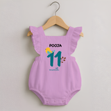 11 Month Old Baby Clothing | Custom Romper Frock Design | Ideal for Gifting - BABY PINK - 0 - 3 Months Old (Chest 19")