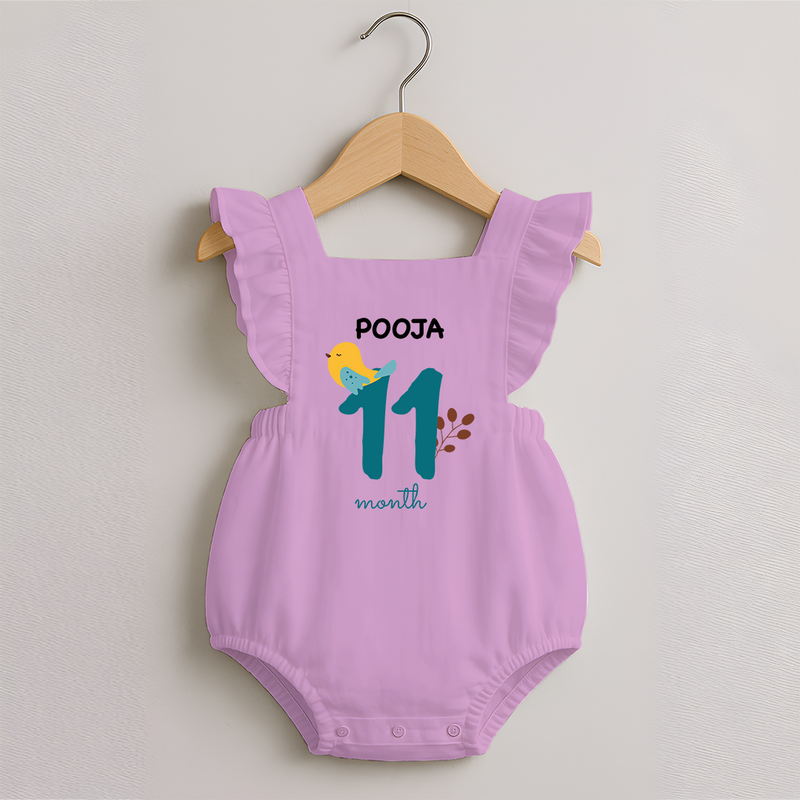 11 Month Old Baby Clothing | Custom Romper Frock Design | Ideal for Gifting - BABY PINK - 0 - 3 Months Old (Chest 19")