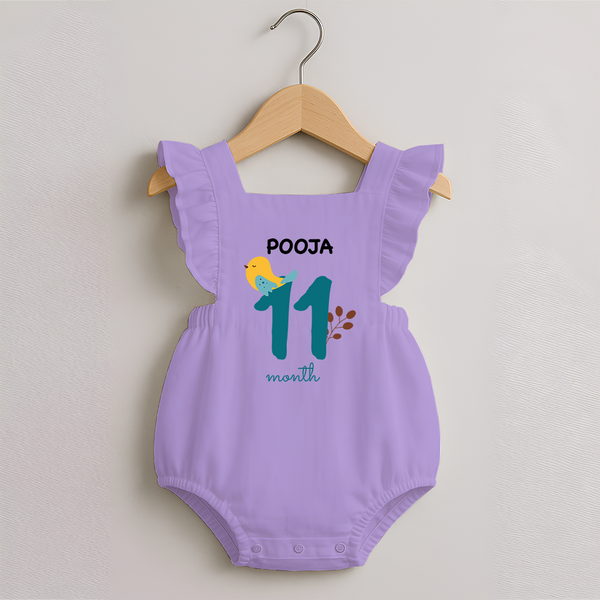 11 Month Old Baby Clothing | Custom Romper Frock Design | Ideal for Gifting - LILAC - 0 - 3 Months Old (Chest 19")
