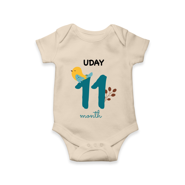 11 Month Old Baby Clothing | Custom Romper/Onesie Design | Ideal for Gifting - IVORY - New Born (Chest 14")