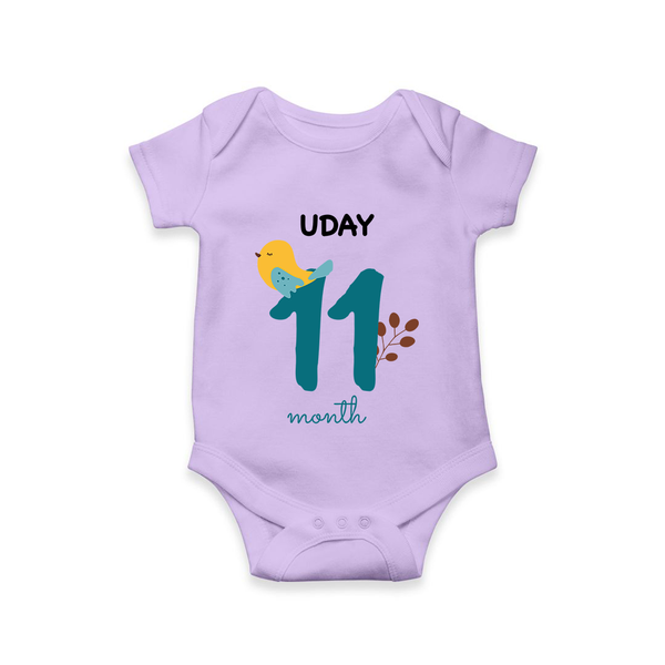 11 Month Old Baby Clothing | Custom Romper/Onesie Design | Ideal for Gifting - LILAC - New Born (Chest 14")