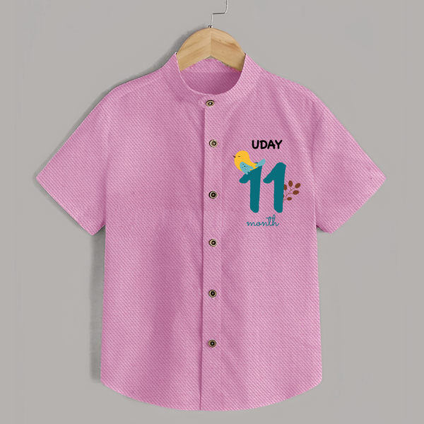 11 Month Old Baby Clothing | Custom Shirt Design | Ideal for Gifting - BABY PINK - 0 - 6 Months Old (Chest 23")