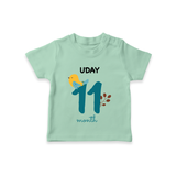 11 Month Old Baby Clothing | Custom T-Shirt Design | Ideal for Gifting - MINT GREEN - 0-5 Months Old (Chest 17")