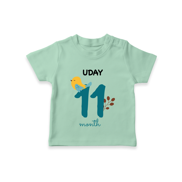 11 Month Old Baby Clothing | Custom T-Shirt Design | Ideal for Gifting - MINT GREEN - 0-5 Months Old (Chest 17")