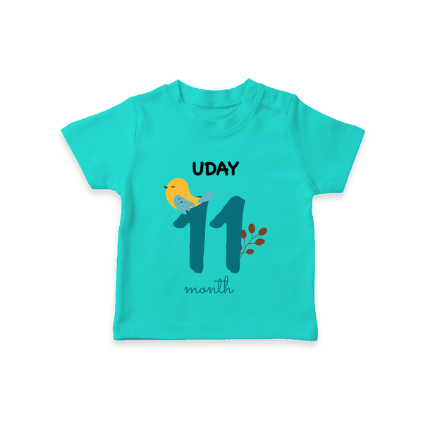 11 Month Old Baby Clothing | Custom T-Shirt Design | Ideal for Gifting - TEAL - 0-5 Months Old (Chest 17")