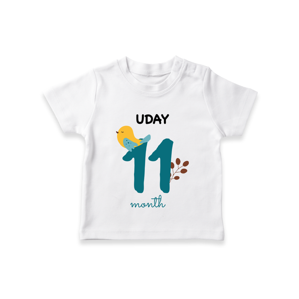 11 Month Old Baby Clothing | Custom T-Shirt Design | Ideal for Gifting - WHITE - 0-5 Months Old (Chest 17")