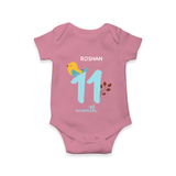 Celebrate Your Baby's Eleventh Month With Our Uniquely Customized Baby Romper, Designed For Precious Moments - ONION - 0 - 3 Months Old (Chest 16")