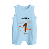 1 Year Old Baby Clothing | Custom Romper Suit/ Sleeveless Romper Design | Ideal for Gifting - BABY BLUE - 0 - 5 Months Old (Chest 18")