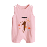 Celebrate Your Baby's First year Birthday With Our Uniquely Customized Baby Romper Suit, Designed For Precious Moments - BABY PINK - 0 - 5 Months Old (Chest 18")