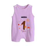 Celebrate Your Baby's First year Birthday With Our Uniquely Customized Baby Romper Suit, Designed For Precious Moments - LILAC - 0 - 5 Months Old (Chest 18")