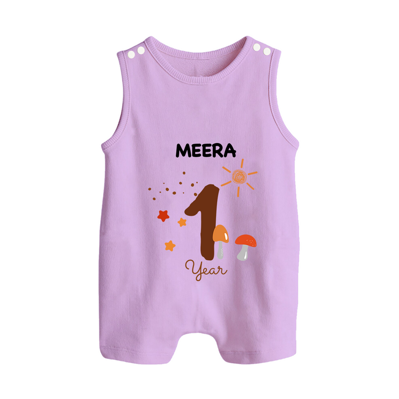 1 Year Old Baby Clothing | Custom Romper Suit/ Sleeveless Romper Design | Ideal for Gifting - LILAC - 0 - 5 Months Old (Chest 18")