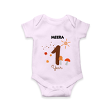 Celebrate Your Baby's First year Birthday With Our Uniquely Customized Baby Romper, Designed For Precious Moments - LILAC - 0 - 3 Months Old (Chest 16")