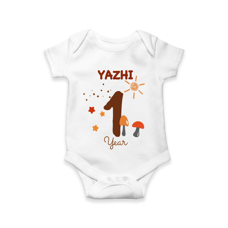 Celebrate The 12th Month Birthday Custom Romper, Personalized with your Baby's name - WHITE - 0 - 3 Months Old (Chest 16")