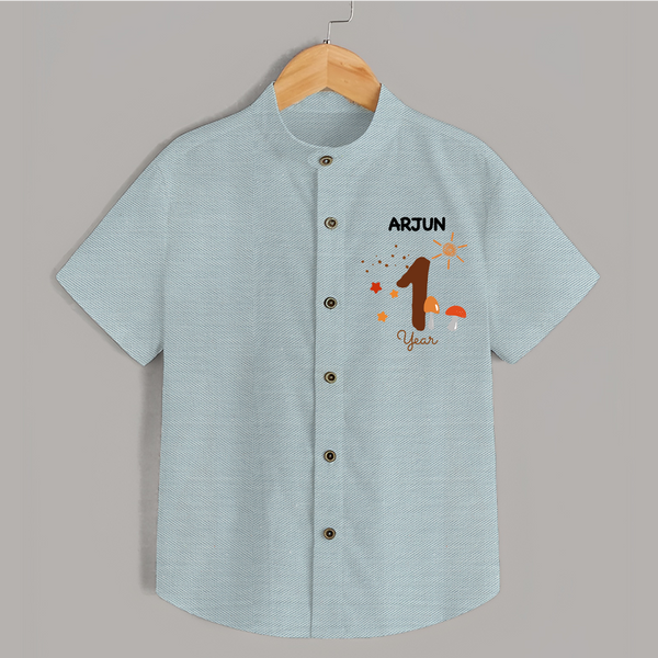 1 Year Old Baby Clothing | Custom Shirt Design | Ideal for Gifting - ARCTIC BLUE - 0 - 6 Months Old (Chest 23")