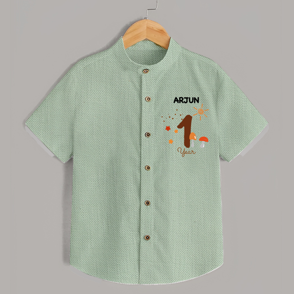 1 Year Old Baby Clothing | Custom Shirt Design | Ideal for Gifting - MINT GREEN - 0 - 6 Months Old (Chest 23")