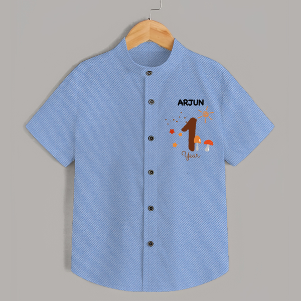 1 Year Old Baby Clothing | Custom Shirt Design | Ideal for Gifting - SKY BLUE - 0 - 6 Months Old (Chest 23")