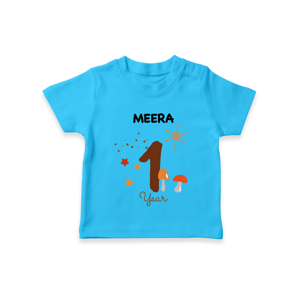 1 Year Old Baby Clothing | Custom T-Shirt Design | Ideal for Gifting - SKY BLUE - 0-5 Months Old (Chest 17")