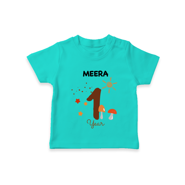1 Year Old Baby Clothing | Custom T-Shirt Design | Ideal for Gifting - TEAL - 0-5 Months Old (Chest 17")