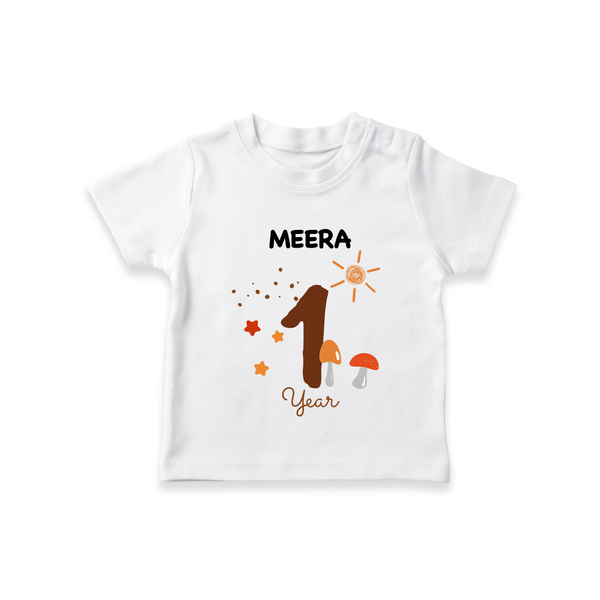 1 Year Old Baby Clothing | Custom T-Shirt Design | Ideal for Gifting - WHITE - 0-5 Months Old (Chest 17")