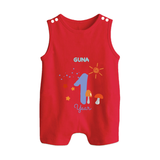 Celebrate Your Baby's First year Birthday With Our Uniquely Customized Baby Romper Suit, Designed For Precious Moments - RED - 0 - 5 Months Old (Chest 18")