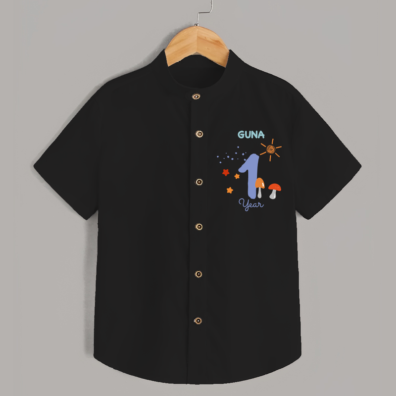 1 Year Old Baby Clothing | Custom Shirt Design | Ideal for Gifting - BLACK - 0 - 6 Months Old (Chest 23")