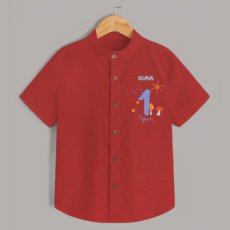 1 Year Old Baby Clothing | Custom Shirt Design | Ideal for Gifting - RED - 0 - 6 Months Old (Chest 23")