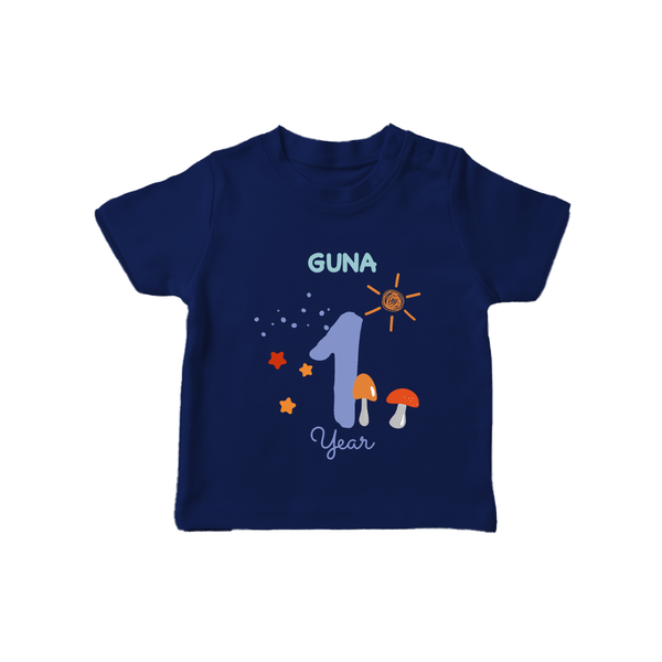 1 Year Old Baby Clothing | Custom T-Shirt Design | Ideal for Gifting - NAVY BLUE - 0-5 Months Old (Chest 17")