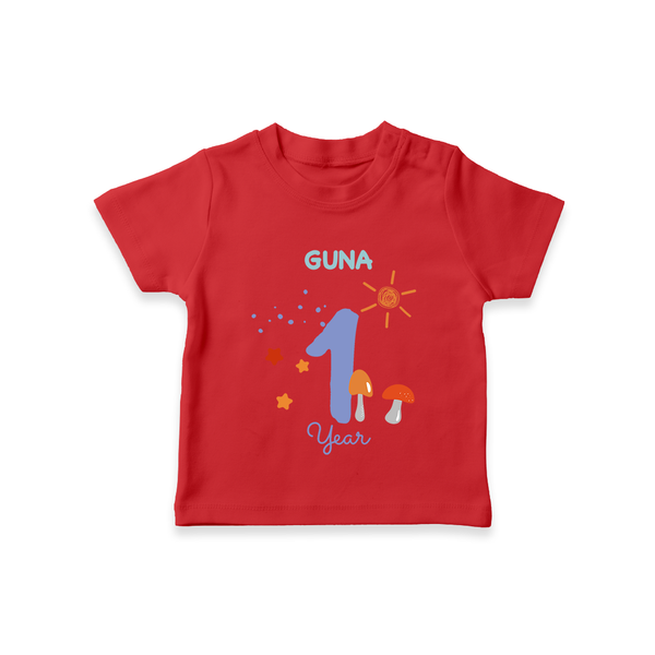 1 Year Old Baby Clothing | Custom T-Shirt Design | Ideal for Gifting - RED - 0-5 Months Old (Chest 17")
