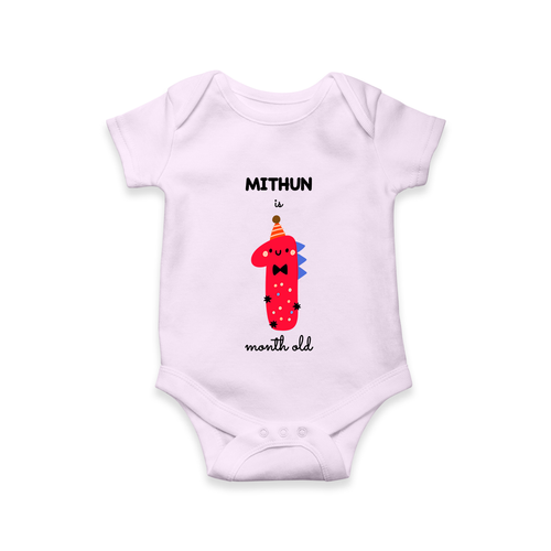 Celebrate Your Baby's 1-Month Journey With Our Beautifully Customized Baby Romper, Perfect For Capturing Magical Memories