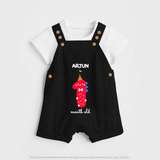 Celebrate Your Baby's 1-Month Journey With Our Beautifully Customized Baby Dungaree Set, Perfect For Capturing Magical Memories - BLACK - 0 - 5 Months Old (Chest 18")