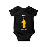 Celebrate Your Baby's 1-Month Journey With Our Beautifully Customized Baby Romper, Perfect For Capturing Magical Memories - BLACK - 0 - 3 Months Old (Chest 16")