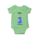 Celebrate Your Baby's 3-Month Journey With Our Beautifully Customized Baby Romper, Perfect For Capturing Magical Memories - GREEN - 0 - 3 Months Old (Chest 16")