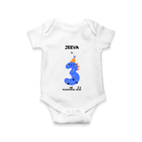 Celebrate Your Baby's 3-Month Journey With Our Beautifully Customized Baby Romper, Perfect For Capturing Magical Memories - WHITE - 0 - 3 Months Old (Chest 16")