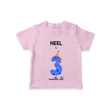 Celebrate The Third Month Birthday Custom T-Shirt, Featuring with your Baby's name - PINK - 0 - 5 Months Old (Chest 17")