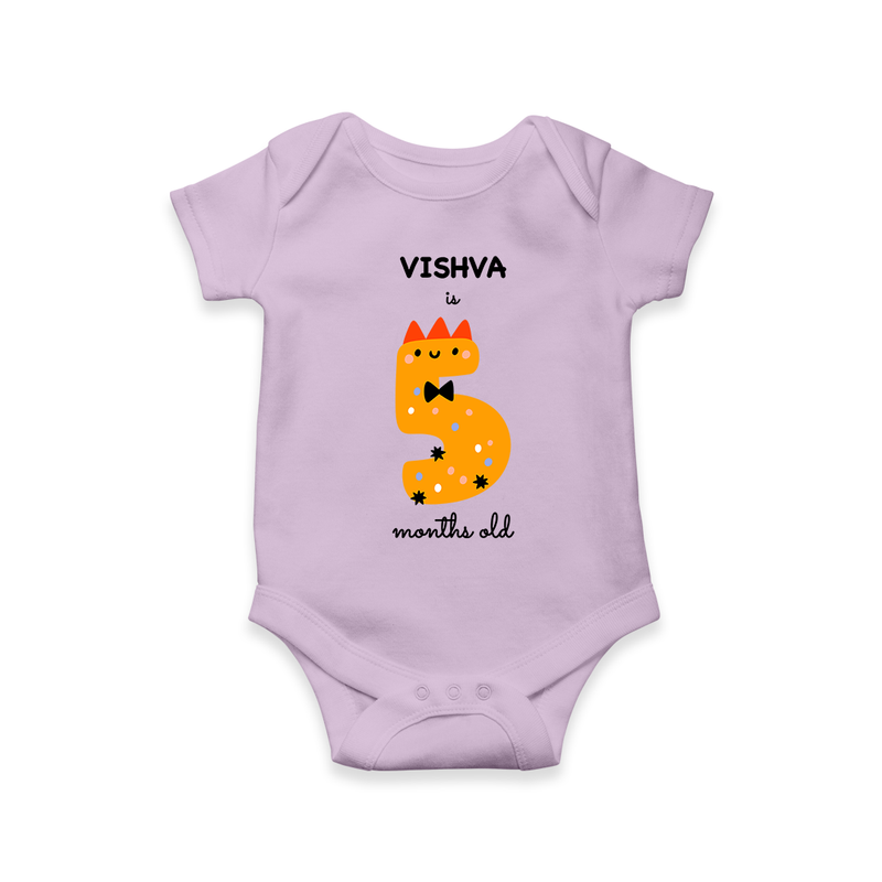 Celebrate The Fifth Month Birthday Custom Romper, Featuring with your Baby's name