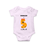 Celebrate Your Baby's 5-Month Journey With Our Beautifully Customized Baby Romper, Perfect For Capturing Magical Memories - LILAC - 0 - 3 Months Old (Chest 16")