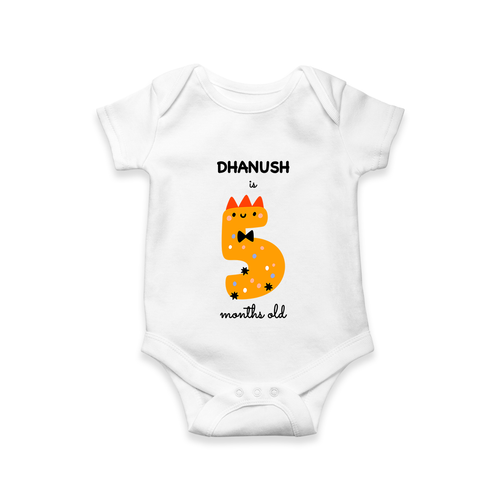 Celebrate Your Baby's 5-Month Journey With Our Beautifully Customized Baby Romper, Perfect For Capturing Magical Memories