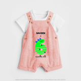 Celebrate Your Baby's 6-Month Journey With Our Beautifully Customized Baby Dungaree Set, Perfect For Capturing Magical Memories - PEACH - 0 - 5 Months Old (Chest 18")