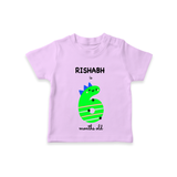 Celebrate The Sixth Month Birthday Custom T-Shirt, Featuring with your Baby's name - LILAC - 0 - 5 Months Old (Chest 17")